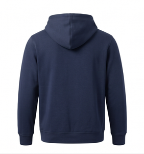 Sudadera con Capucha de Algodón Grueso para Hombre, Corte Regular, Manga Larga, Forro Polar, con Bolsillo y Estampado de Letras - Product Image 3