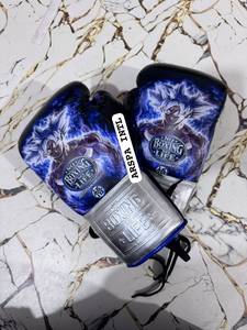 ถุงมือชกมวยสั่งทำพิเศษ No Boxing No Life สำหรับฝึกซ้อมและแข่งขัน ทำจากหนังวัวแท้ กันลื่น ระบายความชื้นได้ดี แบบผูกเชือก - Product Image 1
