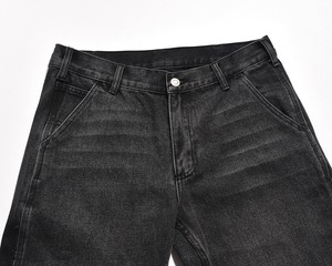 Jeans de Algodón para Hombre, Corte Holgado, Cintura Baja, Estilo Casual, Diseño Transpirable, Logotipo Estampado en la Cintura - Product Image 3