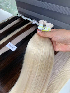 Envío a todo el mundo 2025 Venta caliente cabello vietnamita Remy Virgen Super doble dibujado Color Rubio extensiones a granel de alta calidad - Product Image 2