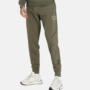 Pantalones de chándal ajustados de algodón y forro polar con colores personalizados, cintura elástica, estilo moderno, logotipo estampado bordado, cintura media - Product Image 2
