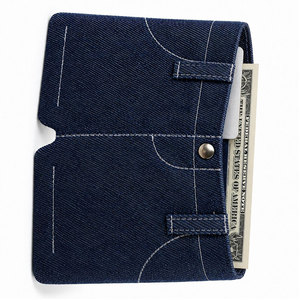 Cartera de mezclilla mini elegante, monedero compacto, tarjetero pequeño, accesorio de tela vaquera para mujer y hombre - Product Image 6