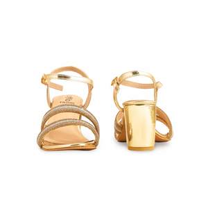 Sandales dorées fantaisie pour femmes - Product Image 2