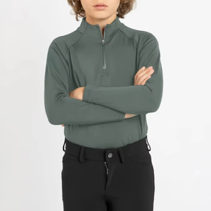 Chemise de base confortable et extensible pour enfants, idéale pour l'équitation et l'entraînement, à porter longtemps sans gêne. - Product Image 1