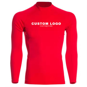 Custom <b>Men's</b> Rash Guard Full Sleeve Spandex/Nylon <b>Compression</b> Quick Dry Multi-Position Logo Printing Digital Print OEM Service - Product Image 1