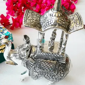 Yeni varış alman gümüş Ambabari fil alüminyum gümüş kaplama fil heykeli iç dekor için