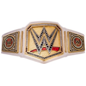Ceinture de championnat féminin WWE réplique, sur mesure, en laiton et alliage de zinc plaqué or, taille adulte - Product Image 1
