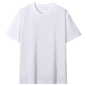 เสื้อยืดคอกลมสีพื้นทรงหลวมไหล่ตก ผ้าฝ้ายแท้เนื้อหนัก 280 กรัม ด้ายคู่ ปักลายด้านหน้าตามแบบสั่งทำของ OEM - Product Image 2