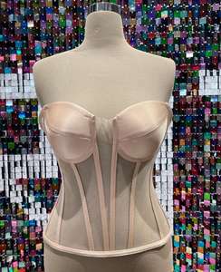 Corsé vintage para mujer, top sexy, faja moldeadora transpirable de cuero ecológico para tallas grandes, control de abdomen medio - Product Image 2