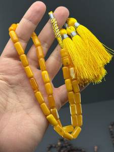 ISLAMIC HANDMADE ECO-FRIENDLY RESIN LOVE TASBIH AMBER BEADS Turquoise Prayer Rosary <b>Stone</b> Muslim Rosary Counter Jewelry - Product Image 5