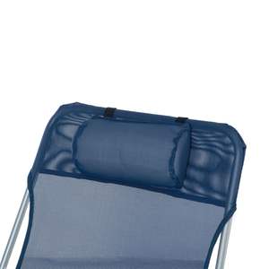 Sedile reclinabile con schienale reclinabile in rete traspirante blu pieghevole Chaise Lounge da piscina con sedia a sdraio da giardino abbronzante per esterno - Product Image 6