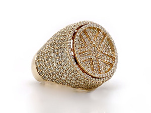 925 Sterling Silver Hip Hop Style Cluster <b>Ring</b> with Prong Setting <b>for</b> <b>Men</b> & Women-Party Iced Out Wedding <b>Ring</b> Everyday Wear <b>Ring</b> - Product Image 2