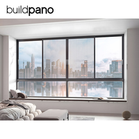 Fenêtre coulissante moderne en aluminium avec rail lisse et double vitrage pour villas et espaces résidentiels