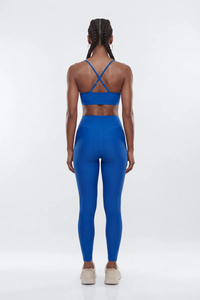Women <b>Blue</b> Sports <b>Bra</b> High Waist Leggings Set Activewear Gym Workout Fitness Yoga Pants Athletic Wear Two Piece - Product Image 3