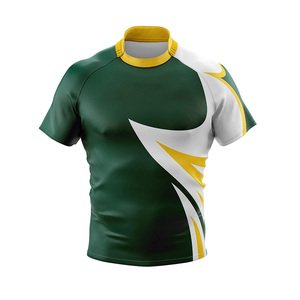 Conjunto de Uniforme de Rugby Unisex Transpirable y Económico, Camiseta de Rugby Sublimada Personalizada al por Mayor, Jersey de Equipo 100% Poliéster Ecológico de Secado Rápido - Product Image 1