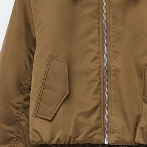 Chaqueta Bomber Reversible Impermeable Unisex, Estilo Casual Deportivo para Exteriores, con Cierre Frontal, Color Marrón Oscuro y Caqui - Product Image 3