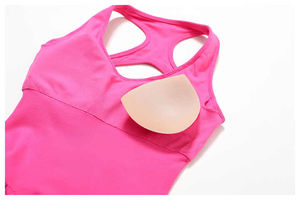 Mono de yoga acanalado de color liso, de alta elasticidad, con cuello redondo y espalda descubierta con tirantes en Y, ideal para gimnasio y ropa deportiva informal. - Product Image 2