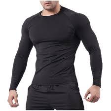 Hauts de sport athlétiques pour hommes, compressifs, en tissu biologique durable, polaire brossé doux, respirant - Product Image 2