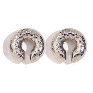 1 paio di orecchini a clip leggeri a forma di C, colore oro e argento, lisci e circolari, per donna, orecchini a cerchio alla moda senza piercing - Product Image 1