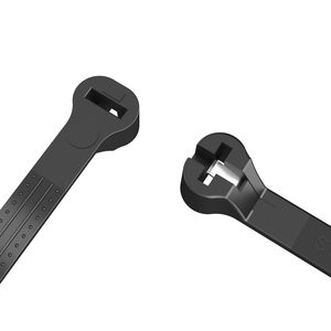 Attaches de câble en acier inoxydable 316 de haute qualité enduites de PVC noir taille 7.9x400 conception autobloquante solide et durable - Product Image 3