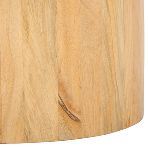 Mesa de Centro Moderna para Sala de Estar, Estilo Orgánico, Redonda, de Madera de Mango Sólida, Acabado Natural, Duradera, Fácil de Limpiar - Product Image 5