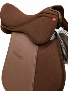 Selle de saut et de course pour cheval en cuir Premium Star avec arceau en plastique, tailles adultes 12-18, siège disponible - Product Image 6