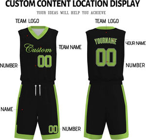 Uniforme de baloncesto para equipo, jersey sin mangas elegante con pantalones cortos a juego, material transpirable, ajuste cómodo, perfecto para practicar - Product Image 5