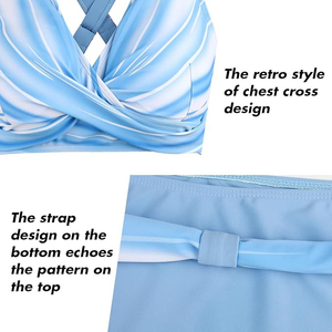 Conjuntos de Bikini de Alta Calidad para Mujer, Top Triangular Push-Up, Braguita Brasileña de Cintura Alta, Traje de Baño para Vacaciones en la Playa - Product Image 4