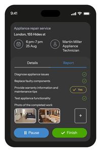 Application de réservation de réparations d'appareils électroménagers pour l'organisation des interventions, le suivi des techniciens, la gestion des demandes de service et des paiements - Product Image 2