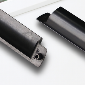 Poignées de meuble rectangulaires contemporaines en alliage de zinc noir mat, quincaillerie durable et écologique pour tiroirs de commode - Product Image 2