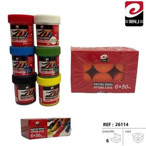 Peinture au doigt orange-rouge, jouets créatifs à coller, 50ML PINTURA DEDOS - Product Image 2