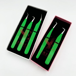 Meilleure vente de pince à épiler professionnelle en acier inoxydable pour extension de cils, prise en main parfaite à tous degrés, conception durable, ne glisse jamais - Product Image 3