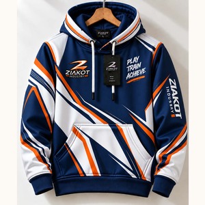 Wholesale Ziakot Custom Stitched <b>Navy</b> Vintage USA Flag 3D Design Abstract Brush Stroke Sports Pullover <b>Sweatshirts</b> Hoodie - Product Image 5
