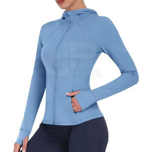 Chaqueta de yoga elegante para mujer, con cremallera completa, tela ligera, transpirable, corte ajustado, para correr, fitness y entrenamiento. - Product Image 3