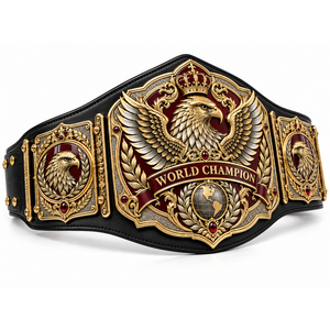 Cinturón de Campeonato Personalizado con Corona de Águila para Lucha Libre, Boxeo, MMA, Placas de Metal, Cuero PU, Logotipo Personalizado, Fabricante OEM - Product Image 4