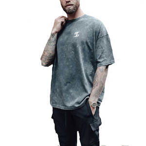 Camisetas Casuales con Lavado Ácido de Fabricación Personalizada, Camisetas Ligeras de Alta Calidad de Algodón y Poliéster con Lavado Ácido - Product Image 1