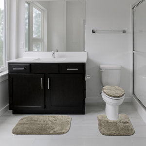 Customised Factory Customize Thickened Tufted Absorbent <b>Bathroom</b> <b>Mat</b> Polyester Non-slip Toilet <b>Mat</b> Quick-drying Machine Washable - Product Image 3