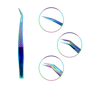 Pinzas para Pestañas, Herramientas para Pestañas, Pinzas Resistentes y Duraderas, Pinzas Coloridas de Moda, Pinzas Profesionales de Marca Privada de Acero Inoxidable - Product Image 1