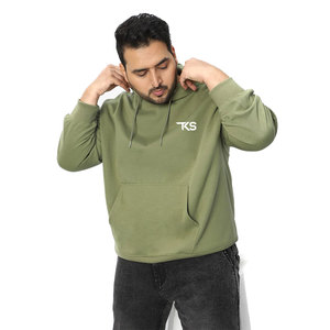 Sudaderas con Capucha de Invierno para Hombre, Color Verde Oliva, Talla Grande, Transpirables, con Bolsillos, Hechas de 100% Algodón, Venta al Por Mayor - Product Image 1