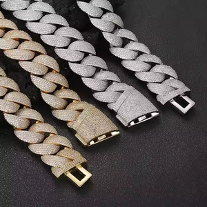 Collar de Plata de Ley 925 para Hombre, Estilo Hip Hop, Cadena Cubana de 8mm con Diamantes Brillantes, Collar Cubano con Moissanita VVS - Product Image 6