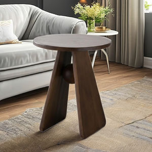 Table d'appoint contemporaine en bois massif avec design boule pour salon salle à manger villa restaurant décoration intérieure villa - Product Image 5