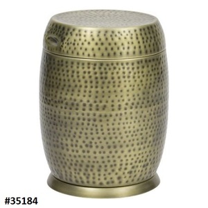 Mesa de Centro de Metal con Acabado en Bronce y Cobre, Mueble Decorativo de Hierro, Mesa de Centro Clásica con Almacenamiento y Acabado Martillado - Product Image 3