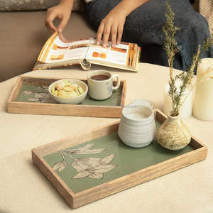 Bandeja de Desayuno de Madera Hecha a Mano con Asas, Bandeja para Servir Comida en la Cama, para el Hogar y la Cocina - Product Image 6