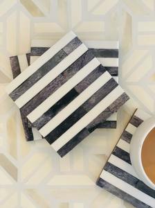 Sous-verres carrés classiques en os naturel incrusté, fabriqués à la main, élégants et écologiques, pour hôtels, restaurants et maisons. - Product Image 6