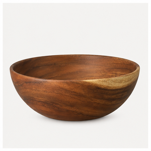 Eco-Friendly Acacia Wood Salad <b>Bowl</b> <b>Large</b> Natural Grain Serving <b>Bowl</b> for Fruits and Snacks Wooden Kitchenware for Home - Product Image 4