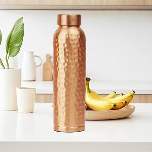 Traditional Copper Water <b>Bottle</b> With Bohemian Floral Design Portable Travel <b>Thermos</b> - Product Image 3