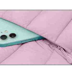 Doudoune légère pour femme, col montant, fermeture éclair, matelassée, coupe-vent, couleur unie, manteau d'hiver, coupe droite, style ajusté - Product Image 5
