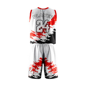 Conjunto de Camiseta de Baloncesto y Pantalones Cortos con Cordón Ajustable, Personalizado con Nombre de Equipo, Impresión por Transferencia de Calor, 100% Poliéster, Uniforme Transpirable - Product Image 3