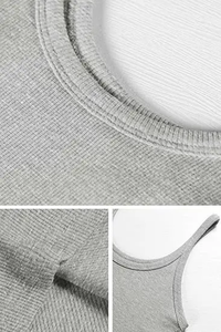 Camisola sin Mangas de Lana y Seda con Ribete de Encaje para Mujer, Hecha en Italia OEM, Camisola Casual de Nailon Elástico para Mujer - Product Image 6