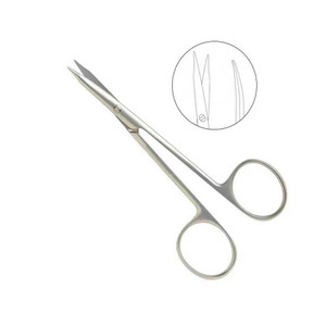 Ciseaux de tenotomie Stevens, instruments chirurgicaux professionnels en acier inoxydable, autoclavables, réutilisables, lames micro-dentelées courbées, noires - Product Image 1